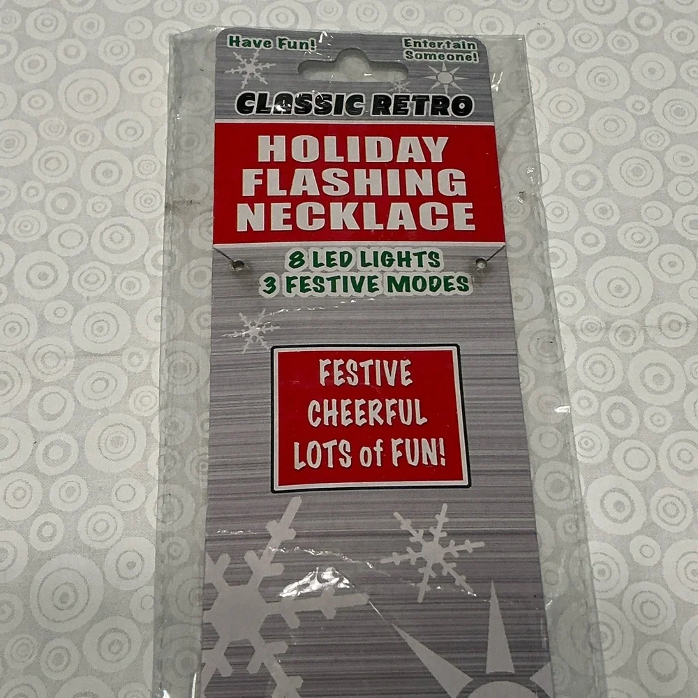 Holiday Flashing Necklace with LED Lights